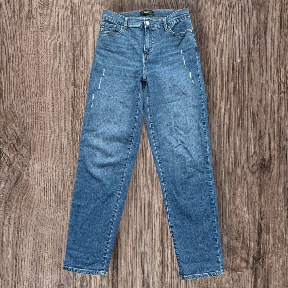 Banana Republic High Rise Straight Leg Jeans Medium Wash Blue Tall Size 26 / 2